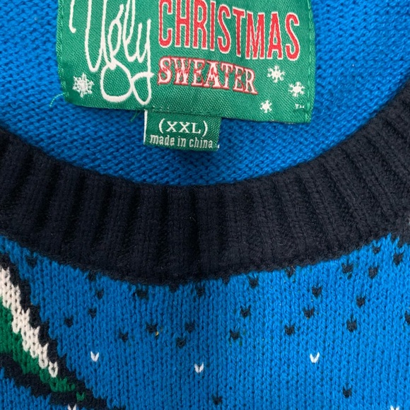 Men’s Ugly Christmas Sweater with beer pouch size XXL - Picture 3 of 3